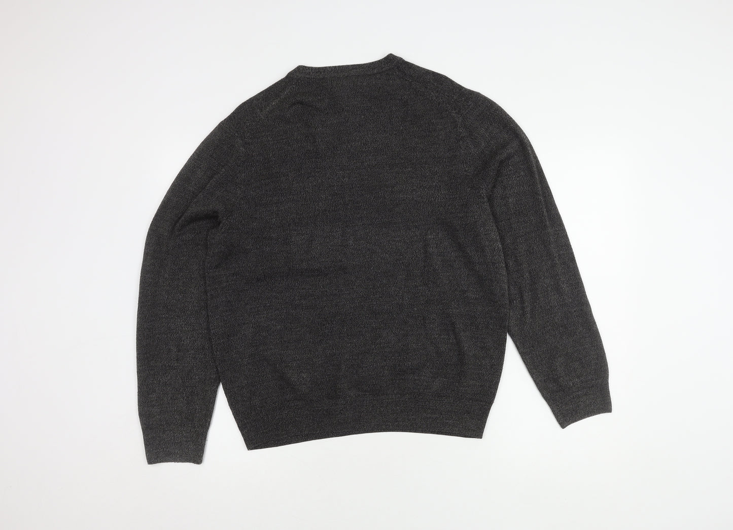 Dockers Grey V-Neck Acrylic Jumper XL