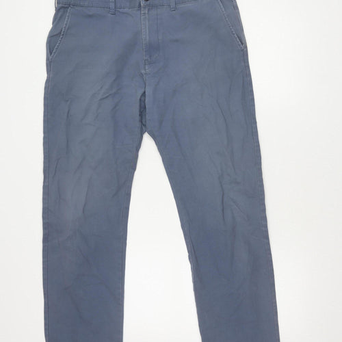 Marks and Spencer Men's Blue Straight Trousers Size 36