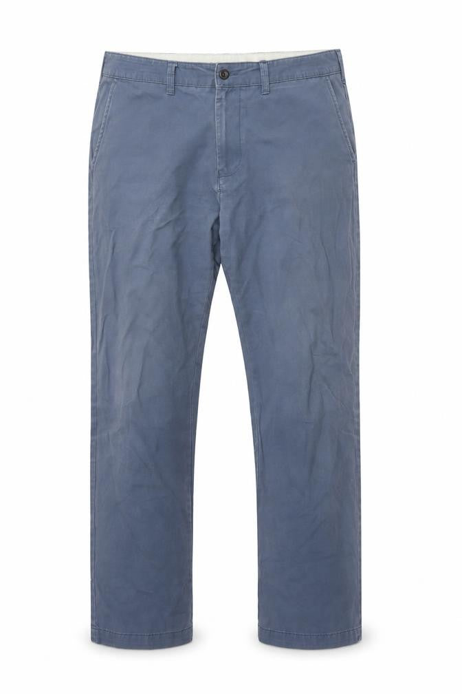Front view of Marks & Spencer Men's Blue Straight Trousers, size 36
