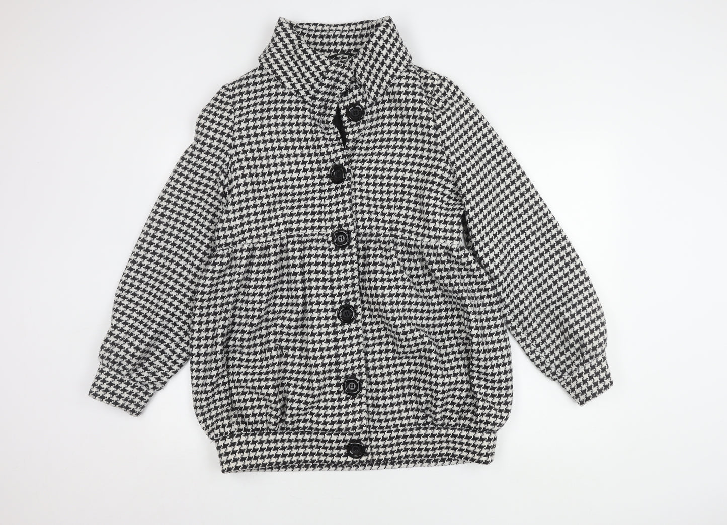 Dorothy Perkins Women's Black and White Houndstooth Coat, Size 12