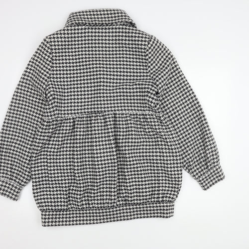 Dorothy Perkins Women's Black and White Houndstooth Coat, Size 12