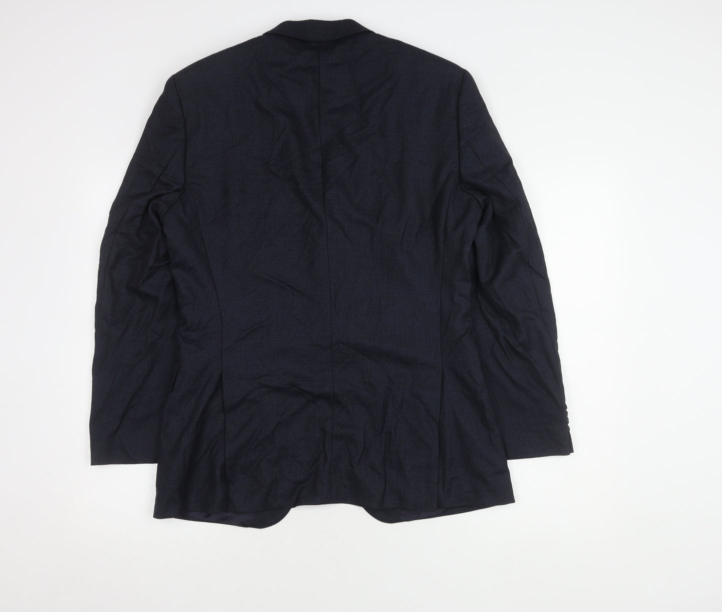 Colombo Men's Blue Wool Blazer, Size 38, Regular Fit