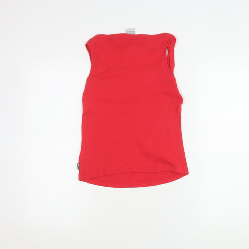 Adidas Women's Red Tank Top Size 10 Scoop Neck