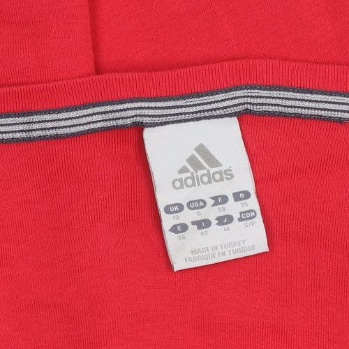 Adidas Women's Red Tank Top Size 10 Scoop Neck