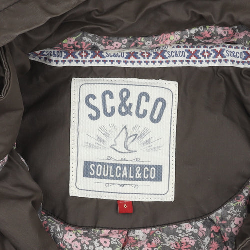 SoulCal & Co Women's Brown Jacket Size 8 Casual Style