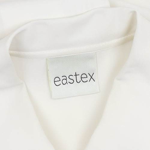 Eastex Women's White Button-Up Shirt, Size 10, Long Sleeve