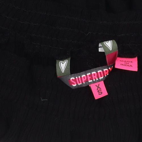 Superdry Women's Black Off Shoulder Tunic Blouse XS