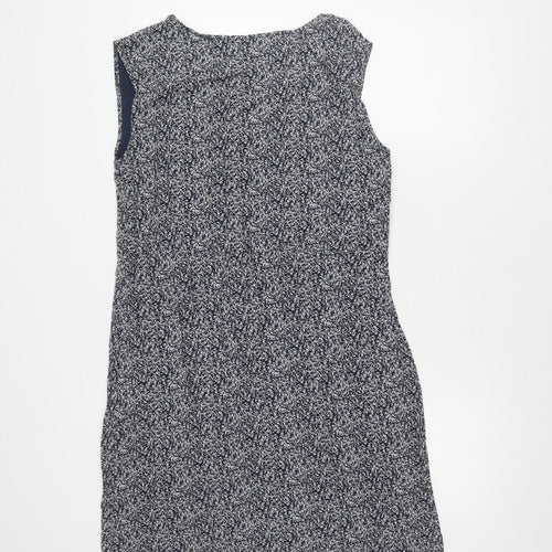 s.Oliver Women's Blue Floral V-Neck Dress Size 14