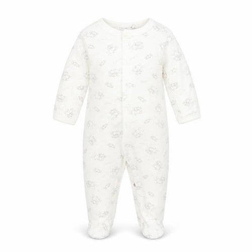 Jasper Conran Unisex White Babygrow 0-3 Months Animal Print