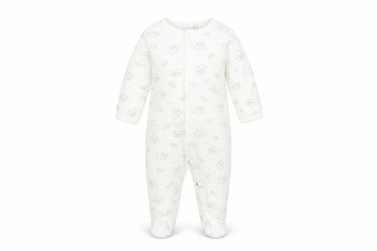Jasper Conran Unisex White Babygrow 0-3 Months Animal Print