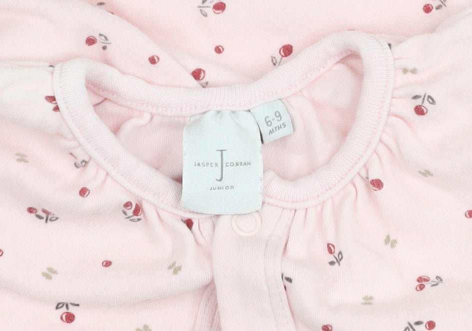 Jasper Conran Pink Floral Babygrow 6-9 Months Unisex