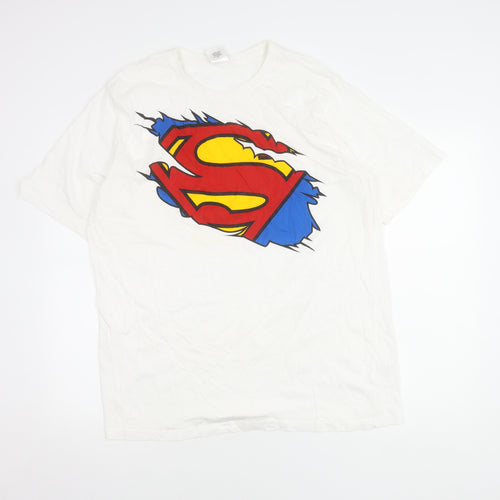 Superman Men's White XL Graphic T-Shirt