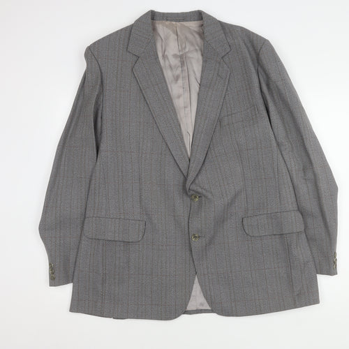 Magee Men's Grey Wool Blazer 46 Regular Fit Jacket