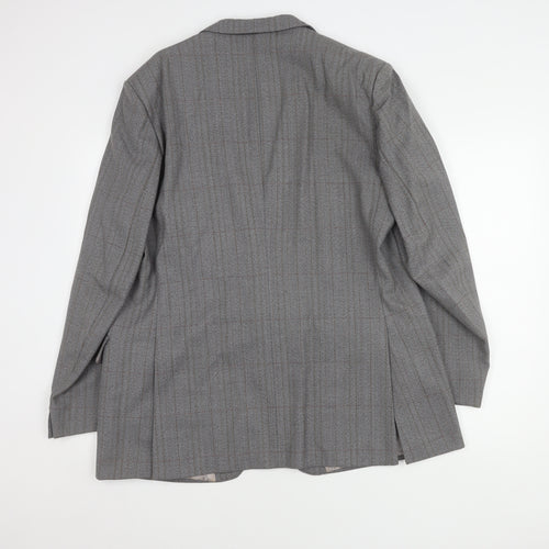 Magee Men's Grey Wool Blazer 46 Regular Fit Jacket