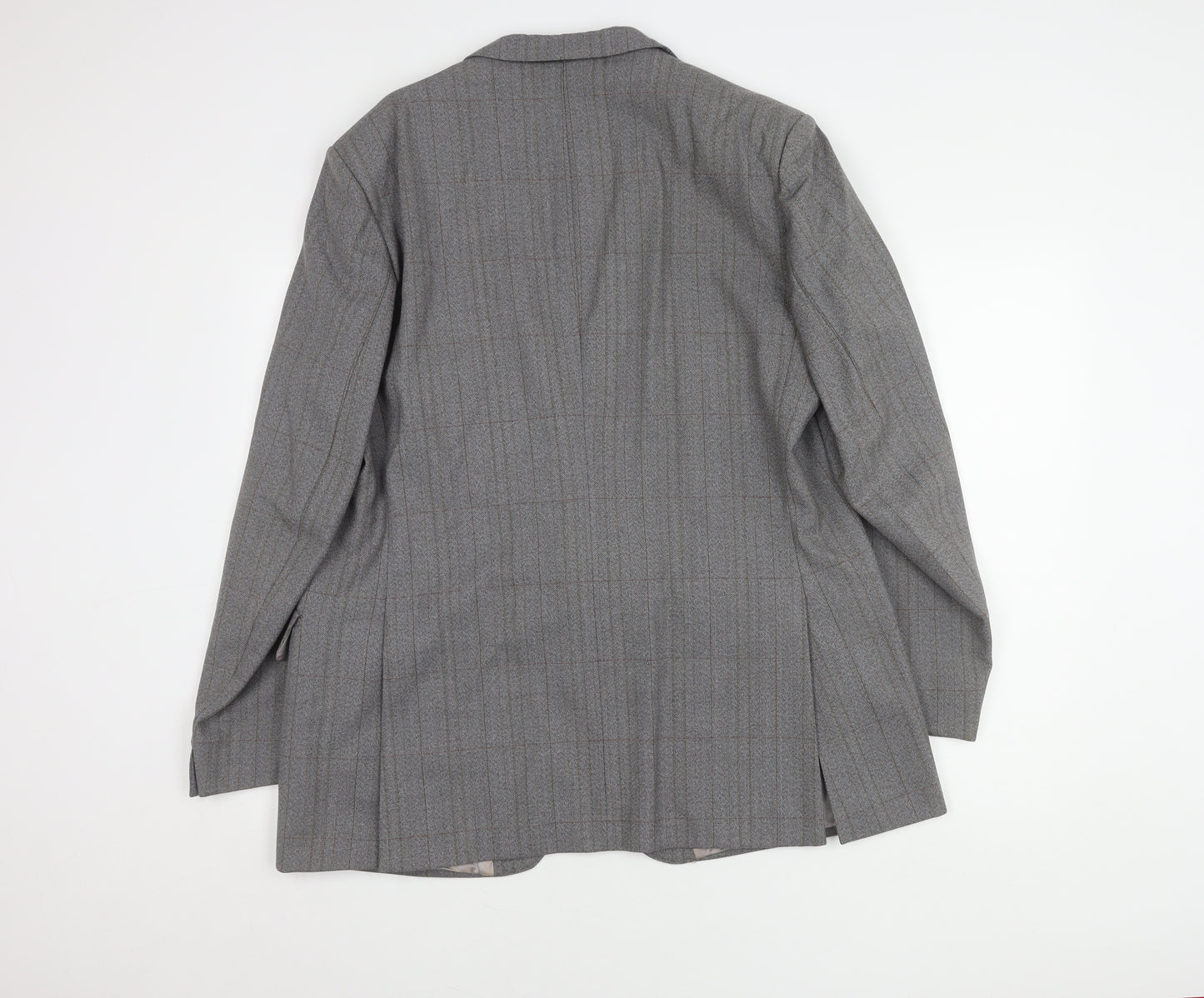Magee Men's Grey Wool Blazer 46 Regular Fit Jacket