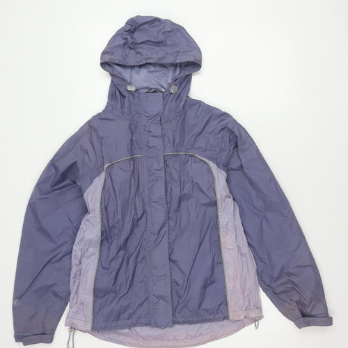 Peter Storm Women's Blue Hooded Rain Jacket Size 14