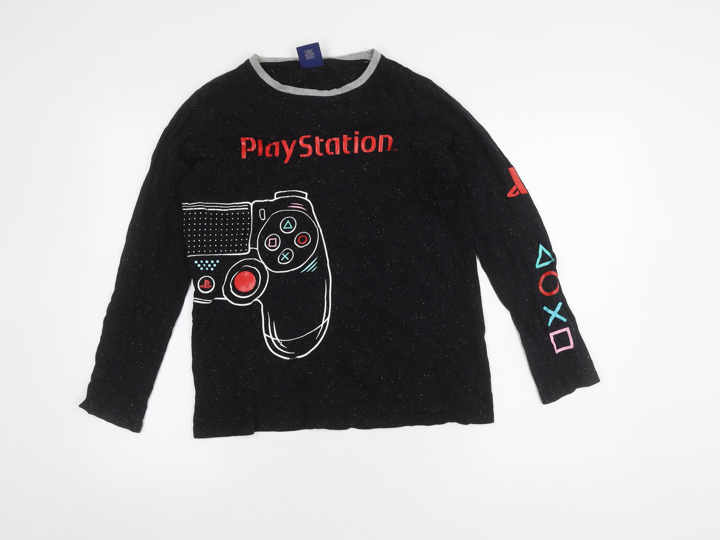 PlayStation Boys Black Long Sleeve Graphic Tee 13-14 Years