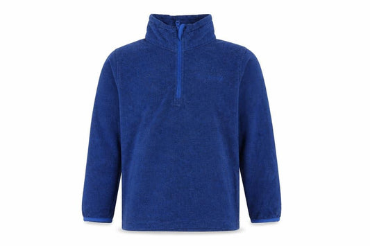 Front view of Peter Storm boys’ blue 1/4 zip sweater, size 9-10, years