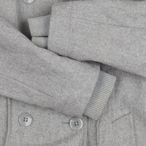 Jasper Conran Women's Grey Wool Blend Pea Coat Size 14