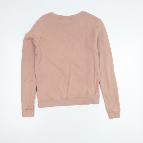 Guess Womens Pink Logo Pullover Sweatshirt XS