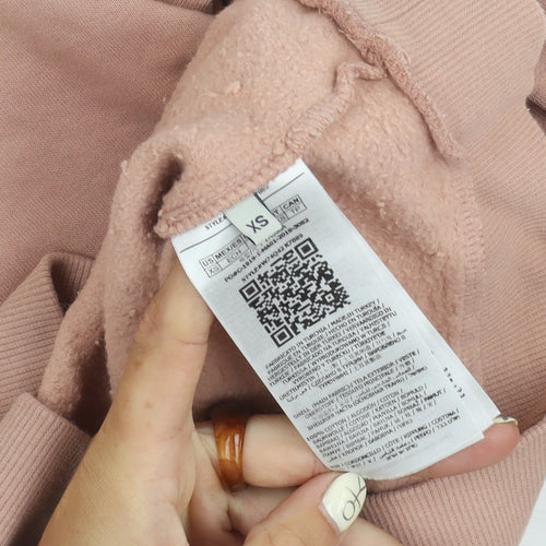 Guess Womens Pink Logo Pullover Sweatshirt XS
