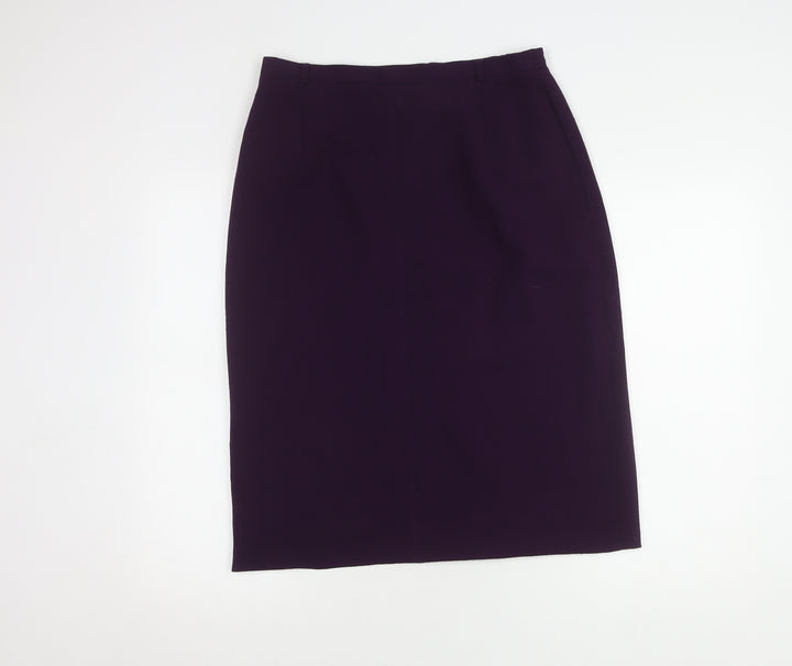 Viyella Women's Purple Pencil Skirt Size 14