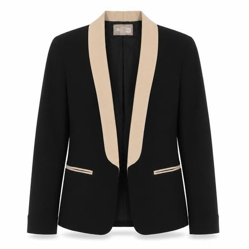 Forever 21 Women's Black Beige Suit Jacket Size 8