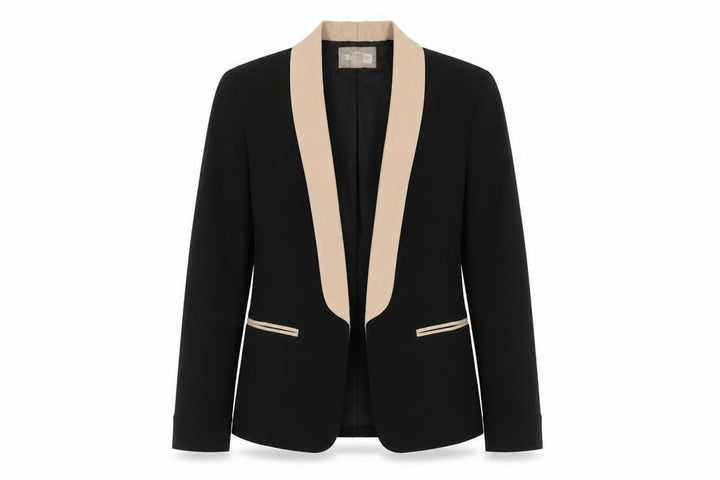 Forever 21 Women's Black Beige Suit Jacket Size 8