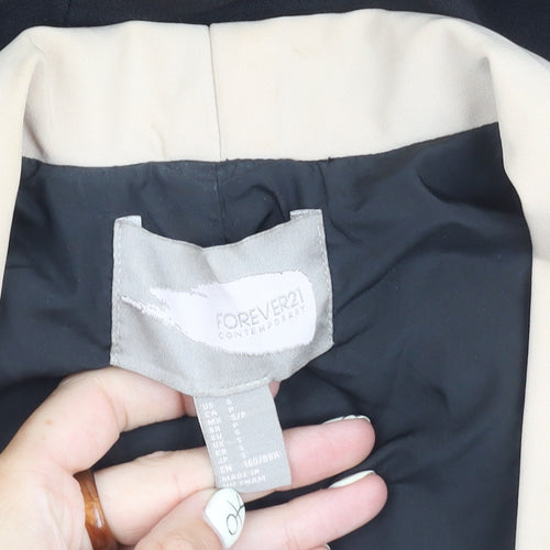 Forever 21 Women's Black Beige Suit Jacket Size 8