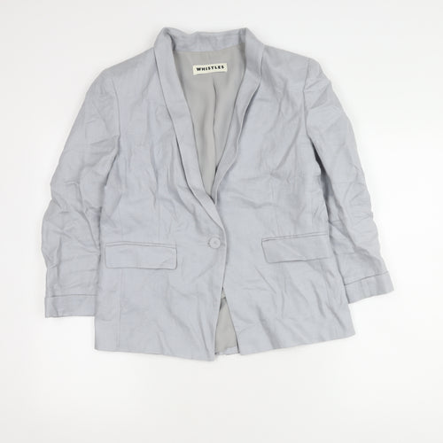 Whistles Grey Women's Blazer Size 12 Regular Fit