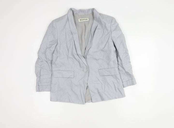 Whistles Grey Women's Blazer Size 12 Regular Fit