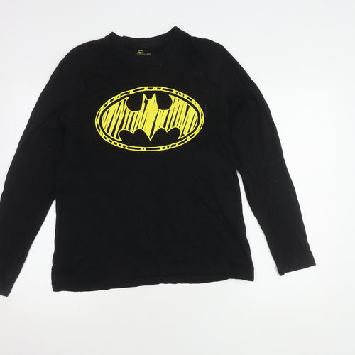 Batman Black Long Sleeve T-Shirt, Men's Small