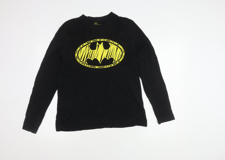 Batman Black Long Sleeve T-Shirt, Men's Small