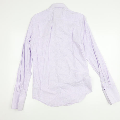 Jeff Banks Men's Purple Striped Slim Fit Shirt 14.5