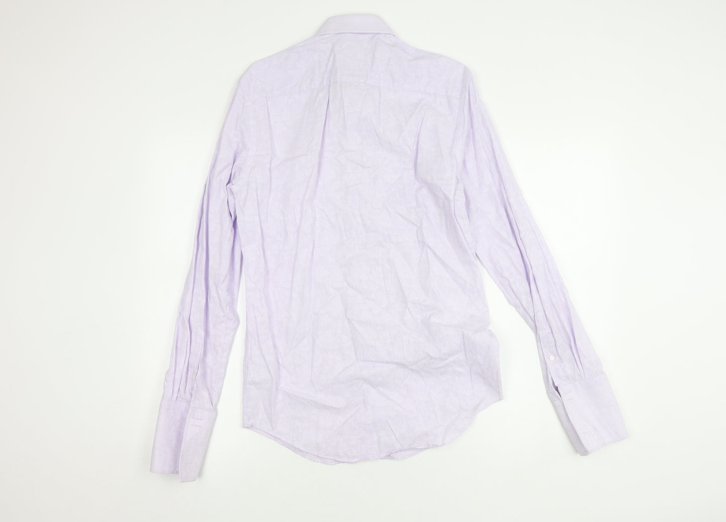 Jeff Banks Men's Purple Striped Slim Fit Shirt 14.5