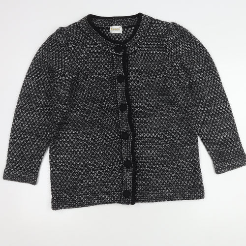 Roman Originals Women's Black Cardigan Knit Long Sleeve
