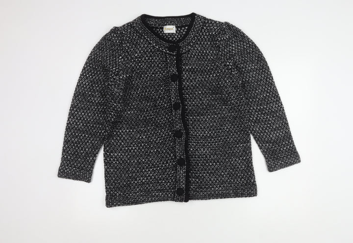 Roman Originals Women's Black Cardigan Knit Long Sleeve