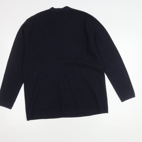 Damart Women's Blue Cardigan, Size 12, V-Neck Knit