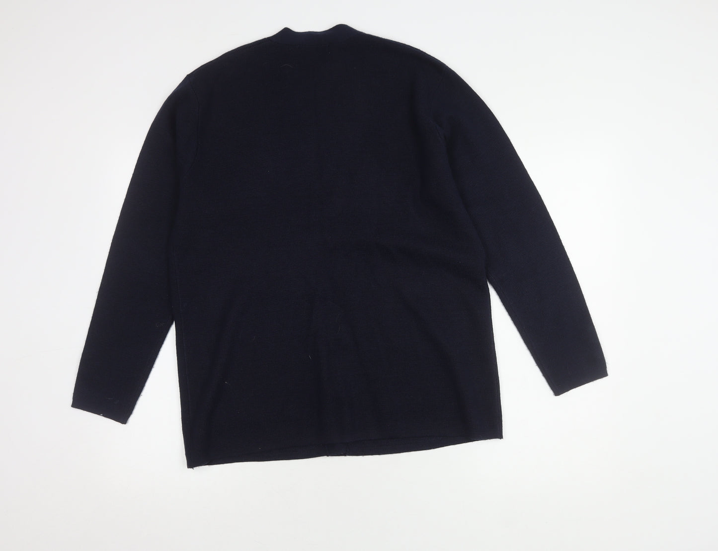 Damart Women's Blue Cardigan, Size 12, V-Neck Knit