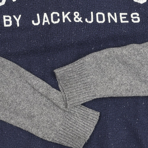 Jack & Jones Men's Blue M Logo Pullover Jumper