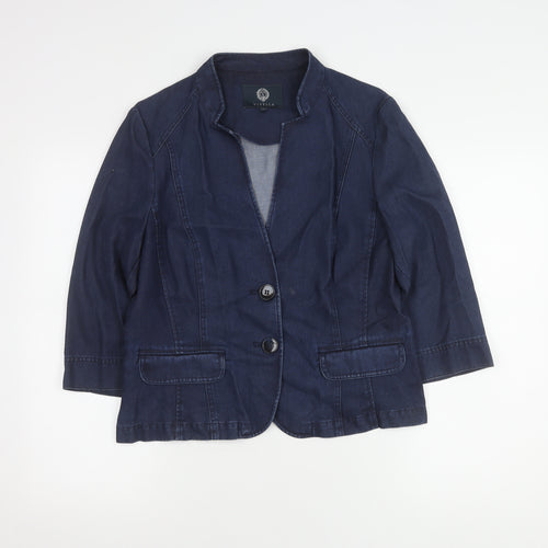 Viyella Women's Blue Lyocell Blazer, Size 12