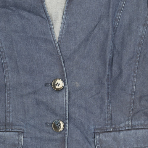 Viyella Women's Blue Lyocell Blazer, Size 12