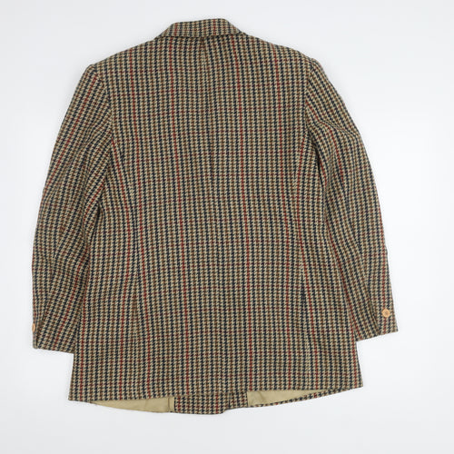 C&A Women's Multicoloured Houndstooth Blazer Size 10