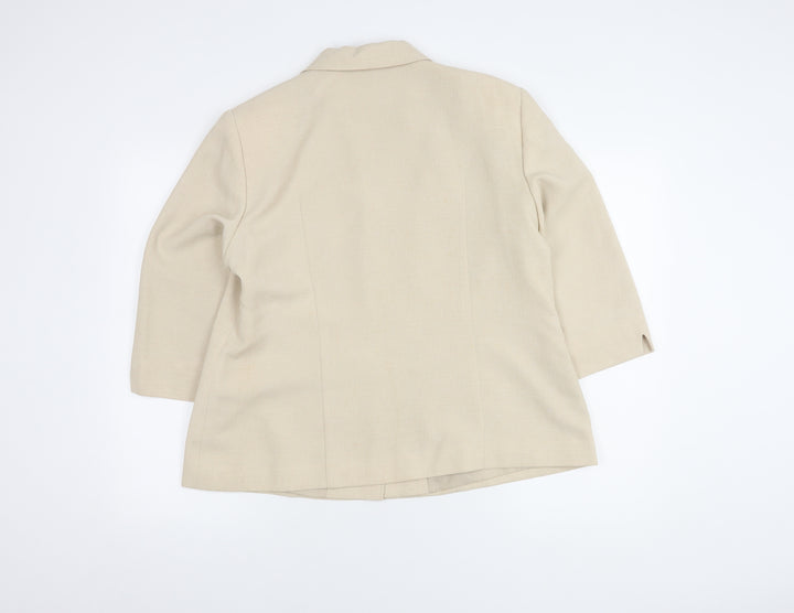 Eastex Women Beige Suit Jacket Size 16