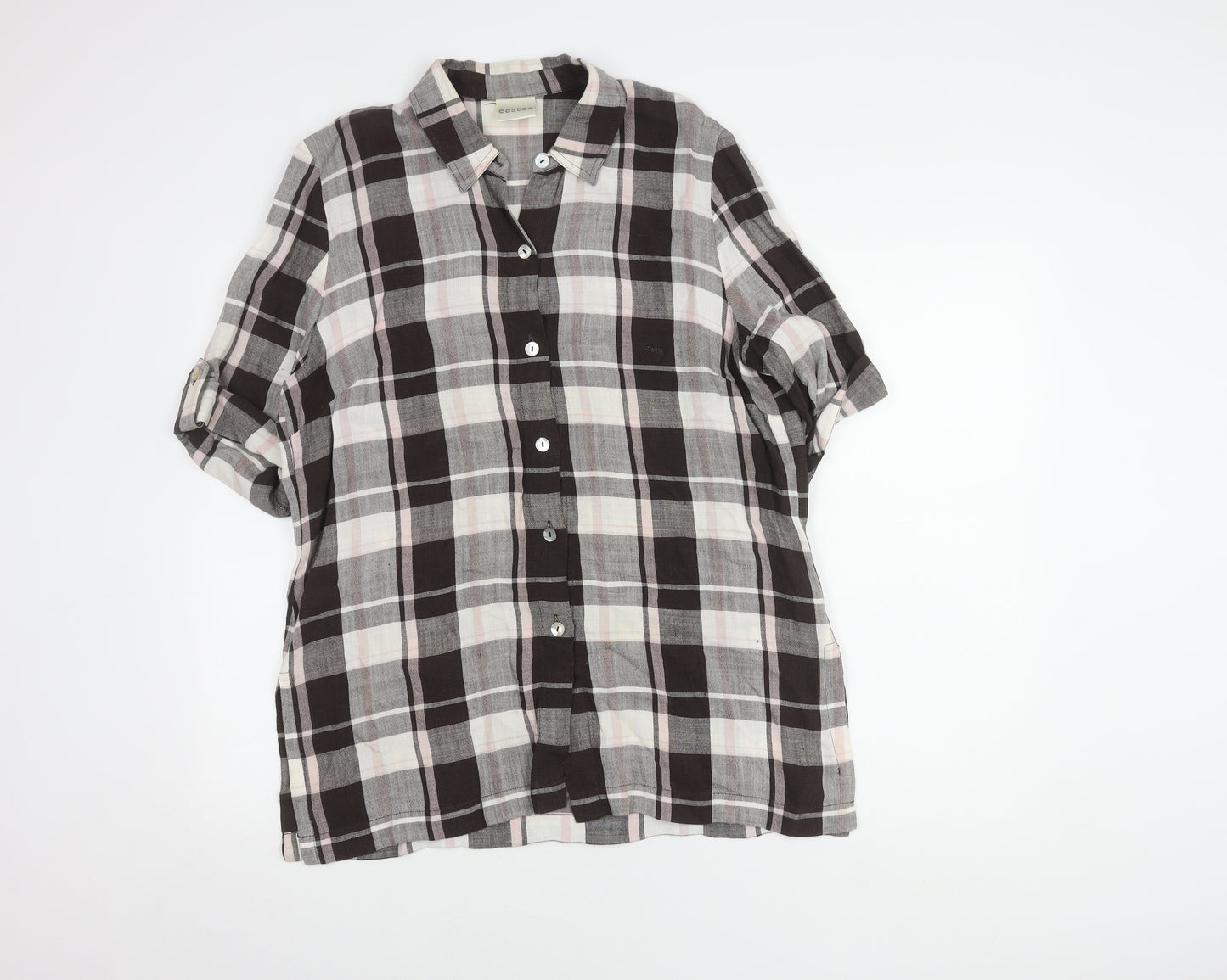 Eastex Women's Multicoloured Check Button-Up Shirt