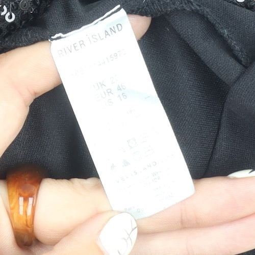 Zara Women's Black Sequin Jacket, Size S