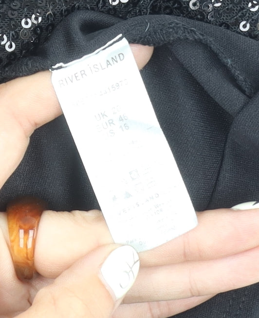Zara Women's Black Sequin Jacket, Size S