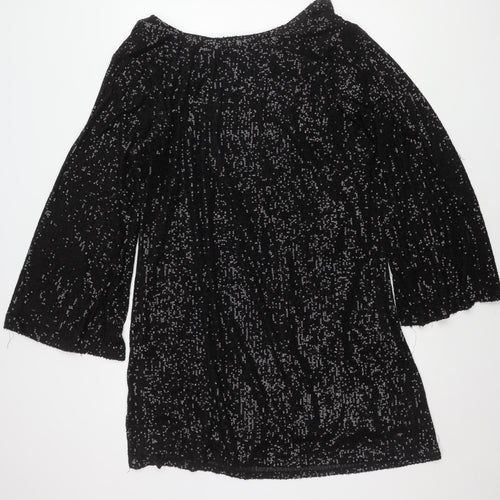 River Island Black Sequined Women's Dress Size 18