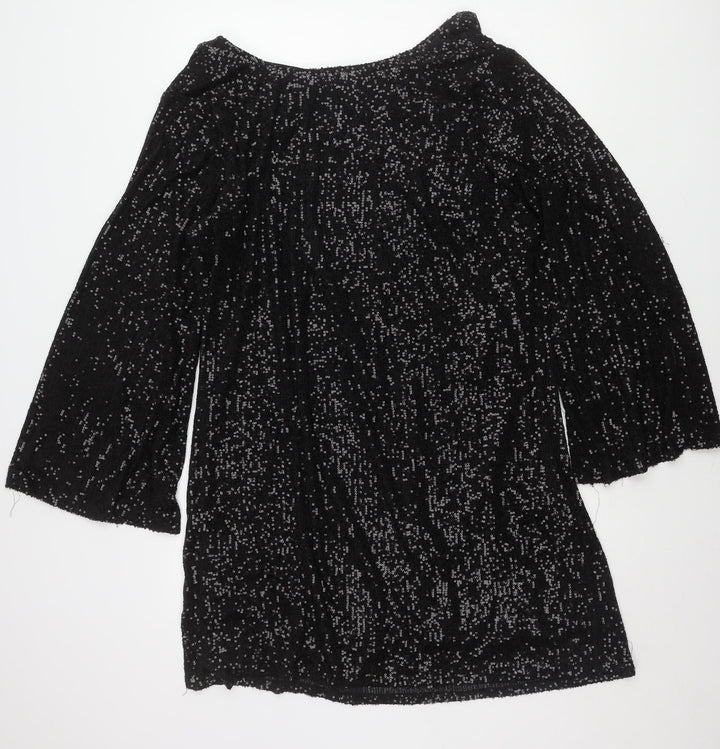 River Island Black Sequined Women's Dress Size 18