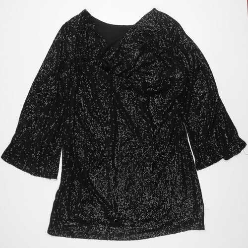 River Island Black Sequined Women's Dress Size 18